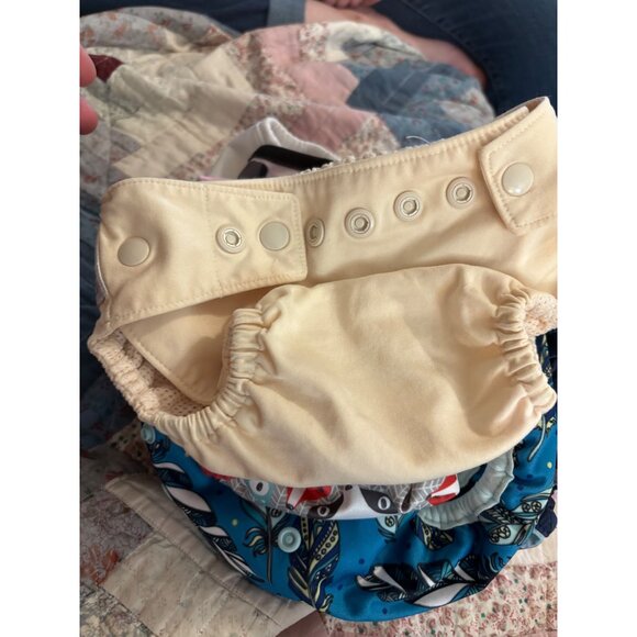 Bundle Of 10 Reusable Diaper Covers Various Prints Brands Adjustable Snap Close - Picture 7 of 14